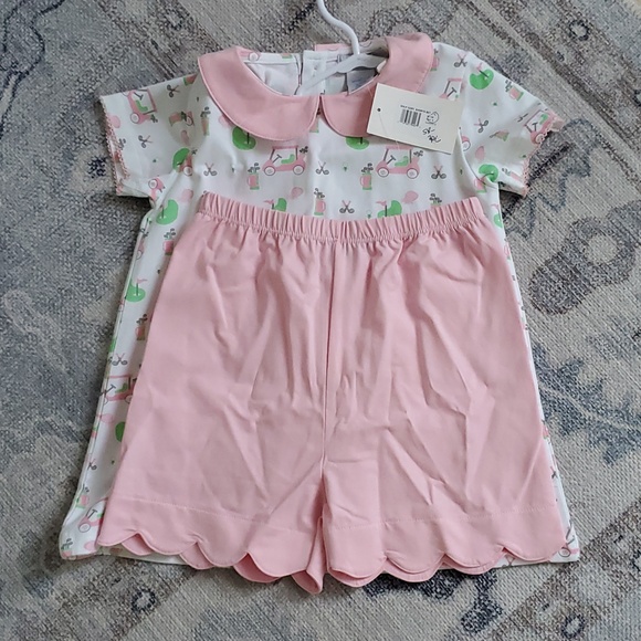 NWT Ishtex Girls 2-piece Matching Golf Set Pink Green Sz6 - Picture 8 of 11